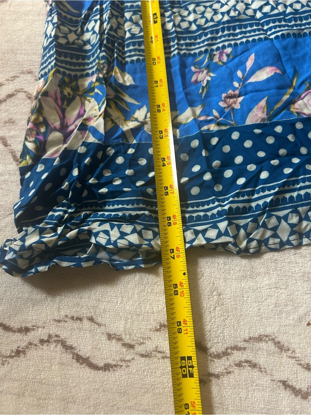 Flying Tomato NWT Blue Floral Boho Maxi Dress Large - Picture 9 of 11